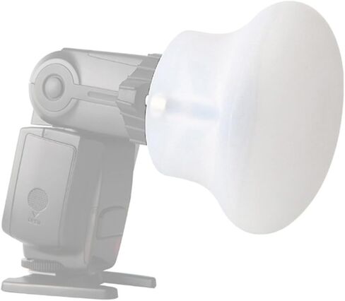 Silicone for Soft Light Shade Cover Camera Speedlite Flash, White Diffuser Modifier for Most Flash Units, 4.72x2.76 Inch in Kuwait