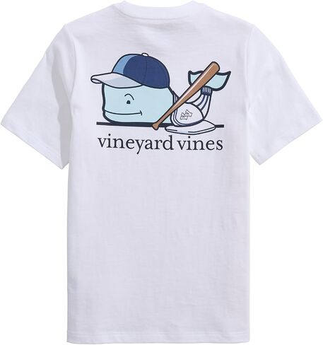 Vineyard Vines Boys' Boys' Blue Baseball Whale Short-Sleeve Pocket Tee in Kuwait