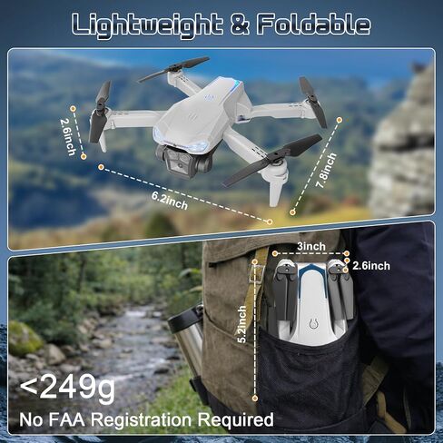 X-shop 1080P Drone with Camera for Adults Beginners, Foldable RC Quadcopter, One Key Start, Gesture Control, Altitude Hold, 360° Flips, 30 Min Flight Time, 2 Rechargeable Batteries, Toy Gift for Kids in Kuwait