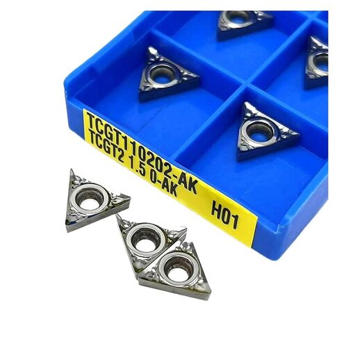Indexable Lathe Carbide Insert 10PCS TCGT110202 TCGT110204 TCGT110208 AK H01 for Aluminum Internal Turning Tool Cutting Carbide Lathe Tools(TCGT110202-AK H01) in Kuwait
