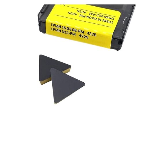 Indexable Lathe Carbide Insert 10PCS TPMN160308 PM4225 TPMN220408 Hard Alloy Lathe Cutter External Turning Tools(TPMN220408 PM4225) in Kuwait