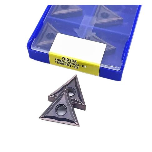 Indexable Lathe Carbide Insert 10PCS TNMG160404-EF YBG205 Hard Alloy Cutting Lathe Tool External Turning Blade(TNMG160408-EF YBG205) in Kuwait