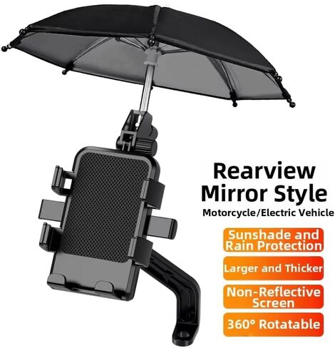 Phone Mount with Sunshade for Harley-Davidson Fat Boy 107 | 6-Claw Secure Grip Prevents Drops. Sunshade Blocks Glare For Clear Navigation. Thick ABS Construction in Kuwait