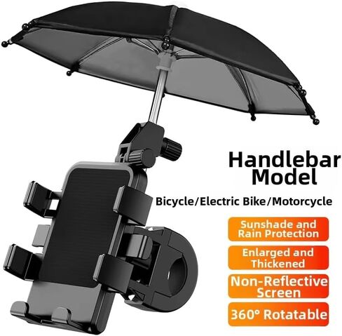 Phone Mount with Sunshade for Harley-Davidson Fat Boy 107 | 6-Claw Secure Grip Prevents Drops. Sunshade Blocks Glare For Clear Navigation. Thick ABS Construction in Kuwait