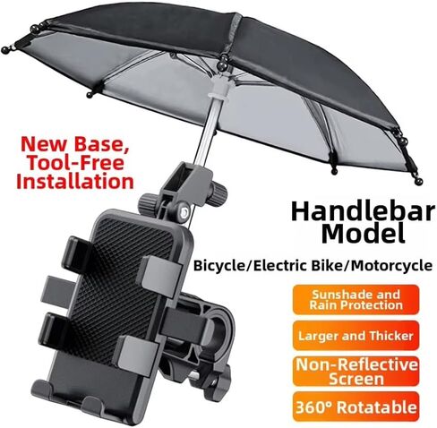 Phone Mount with Sunshade for Harley-Davidson Fat Boy 107 | 6-Claw Secure Grip Prevents Drops. Sunshade Blocks Glare For Clear Navigation. Thick ABS Construction in Kuwait