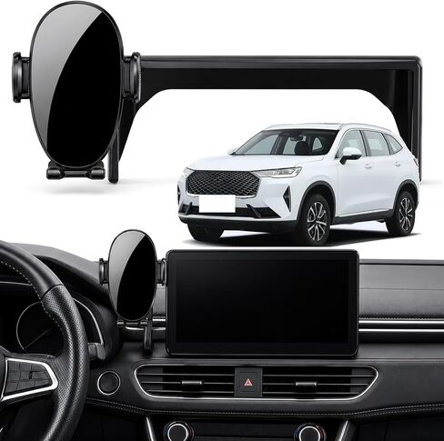 Car Phone Mount for HAVAL M6 Plus 2021-2022 12.3in | Custom Fit Stable Navigation,Mechanical Clamp Design,Screen clip mount keeps your phone near the center display in Kuwait