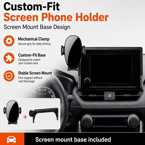 Car Phone Mount for HAVAL M6 Plus 2021-2022 12.3in | Custom Fit Stable Navigation,Mechanical Clamp Design,Screen clip mount keeps your phone near the center display in Kuwait