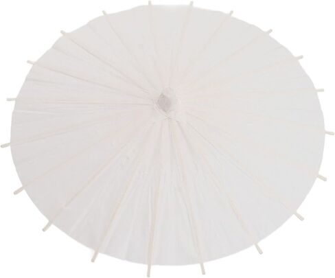 Zunate Kids Paper Parasol Chinese Style DIY White Paper Umbrella for Decoration, and, 83cm/32.7in - Blank Umbrella for Art Painting, Photography Props, Beach Sunshade, Role in Kuwait