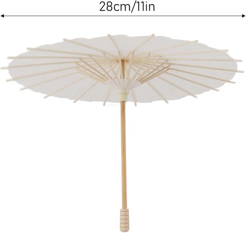 Zunate Kids Paper Parasol Chinese Style DIY White Paper Umbrella for Decoration, and, 83cm/32.7in - Blank Umbrella for Art Painting, Photography Props, Beach Sunshade, Role in Kuwait