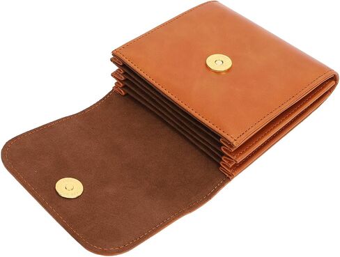 5 Layer PU Leather Camera Lens Filter Case Vintage Design Magnetic Closure for Photography Enthusiasts in Kuwait