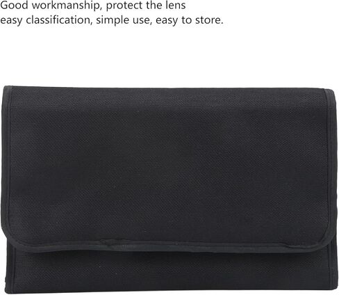 Collapsible Camera Lens Filter Wallet Compact Travel Case for P Series Filters 10 Black Nylon Storage Bag for Photographers in Kuwait