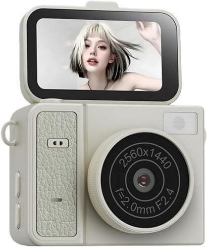 Mini Retro Flip Screen CCD Digital Vlog Camera | Portable HD Camera for Students Travel Photo & Video Recording(Green) in Kuwait