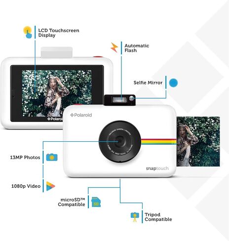 Polaroid SNAP Touch 2.0 – 13MP Portable Instant Print Digital Photo Camera w/ Built-In Touchscreen Display (Renewed) in Kuwait