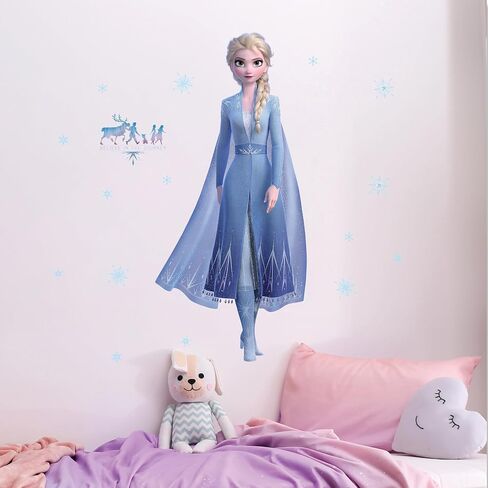 Disney Frozen Elsa Wall Decals - 33" Princess Elsa Wall Vinyl Stickers Bedroom Decor - Peel and Stick Room Decorations in Kuwait