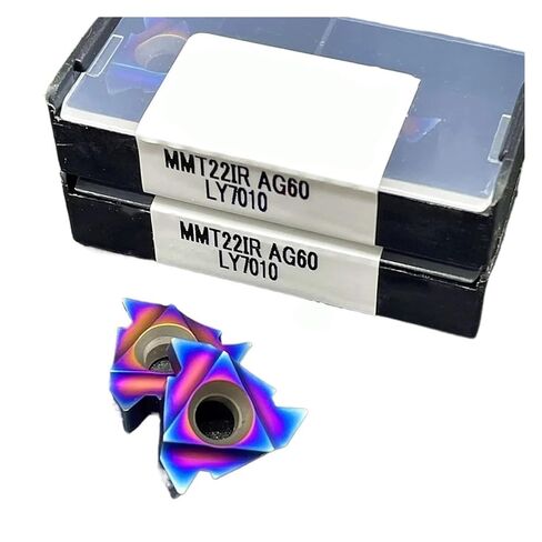 Indexable Lathe Carbide Insert 10PCS 22ER 22IR AG60 Hard Alloy Metal Thread Turning Tool Lathe Tools(22ER AG60) in Kuwait