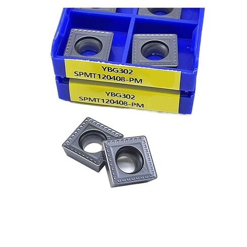 Indexable Lathe Carbide Insert 10PCS SPMT120408-PM YBG302 Hard Alloy External Turning Tool Thread Cutting Lathe in Kuwait