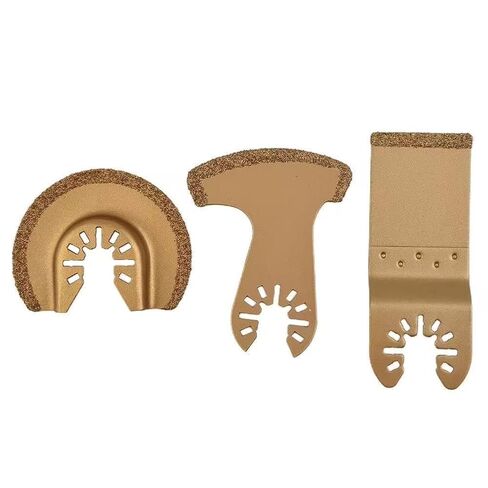 3Pcs Carbide Oscillating Multi Tool Saw Blade Set, Grout Remover for Tile Marble Cement Joint Cutting in Kuwait