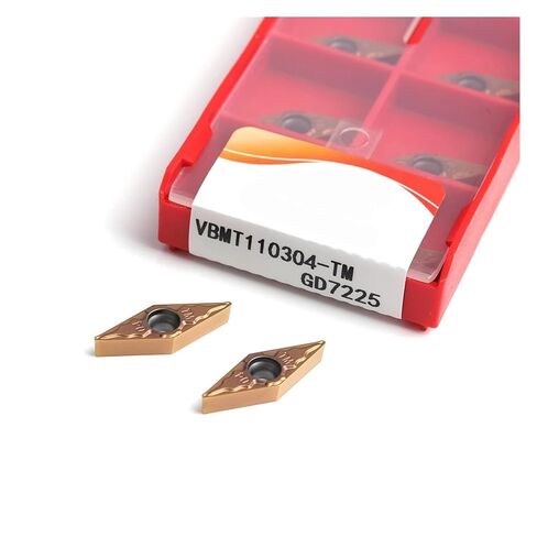 Indexable Lathe Carbide Insert 10PCS VBMT110304-TM GD7225 Hard Alloy External Turning Tool Lathe Applies to Stainless Steel in Kuwait