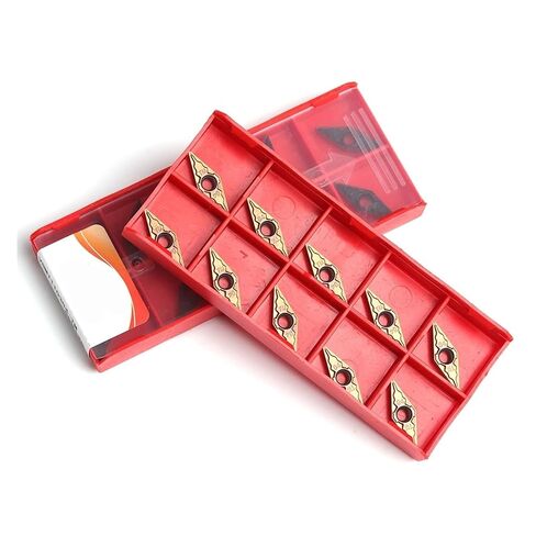 Indexable Lathe Carbide Insert 10PCS VBMT110304-TM GD7225 Hard Alloy External Turning Tool Lathe Applies to Stainless Steel in Kuwait