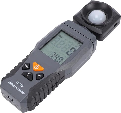 Digital Illuminance Meter 0 200000 Lx High Sensitivity Light Meter with 180° Rotating Sensor Backlit LCD Handheld Ambient Temperature Measurer for Plants Photography Film Cameras in Kuwait