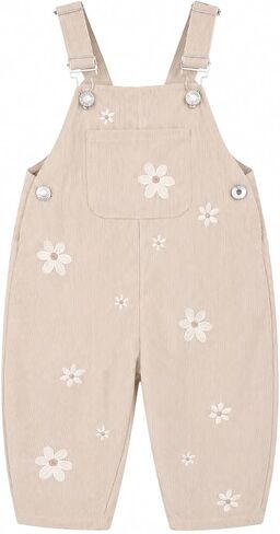 Baby Girl Overalls Corduroy Romper, Cute Toddler Jumpsuit Outfit (6M-3T) in Kuwait