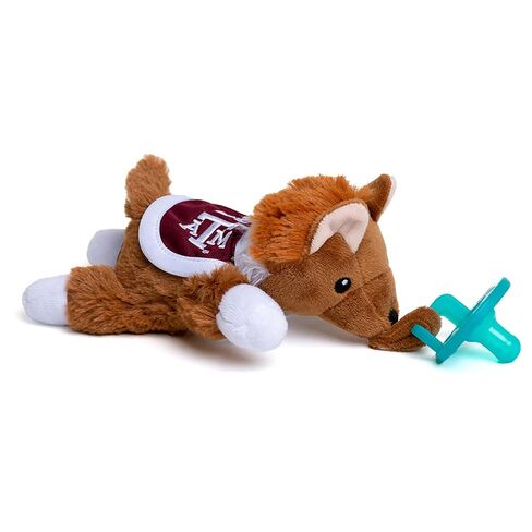 Gamezies Baby Boy and Girl Silicone Texas A&M University Reveille Mascot Plush Pacifier Collegiately Licensed, Removable, Washable Plush Toy, CPSIA Tested, BPA-Free 0-6 Months in Kuwait