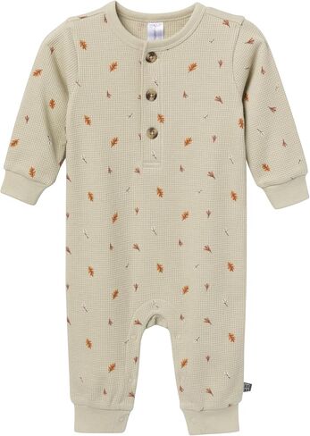 Modern Moments by Gerber Baby Henley Waffle Knit Romper in Kuwait