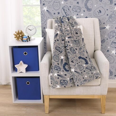 Star Wars Welcome to the Galaxy Navy and Gray Princess Leia, R2-D2, Chewbacca, and C-3PO Super Soft Toddler Blanket in Kuwait