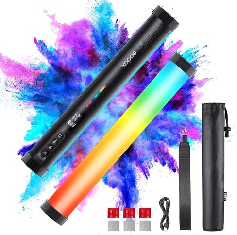 Godox TL30 RGB Tube Light Wand, Magnetic RGB Light Wand LED Video Light Stick CRI 97 TLCI 99 HSI 360°Color Gamut 2700-6500K 13FX Lux 740 with 2900mAh Battery for Photography YouTube TikTok in Kuwait