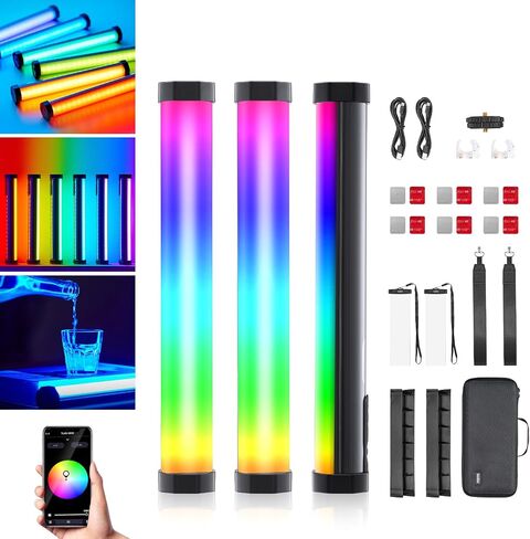 Godox TL30 RGB Tube Light Wand, Magnetic RGB Light Wand LED Video Light Stick CRI 97 TLCI 99 HSI 360°Color Gamut 2700-6500K 13FX Lux 740 with 2900mAh Battery for Photography YouTube TikTok in Saudi Arabia