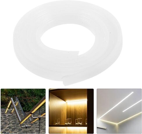 ERINGOGO PVC LED Tape Cover with Modern Appearance and Protection Flexible LED Strip Channel Diffuser for Party and Bedrooms Simple White Soft Silicone Housing in Kuwait