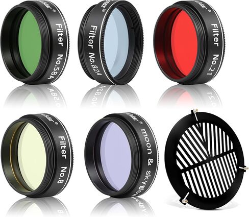 Alstar Bahtinov Mask Focusing Mask FM200mm - Bundle with - 5Pcs 1.25" Telescope Filters Kit in Kuwait
