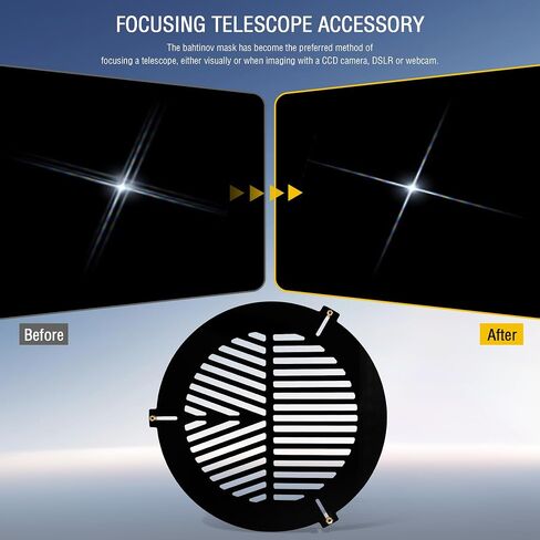 Alstar Bahtinov Mask Focusing Mask FM180mm - Bundle with - Anti-Vibration Pads for Telescopes in Kuwait