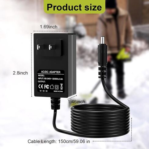 Charger for Snow Joe & Sun Joe 24v Lithium Ion Battery,Compatible with iBAT24,24VBAT,24VBAT-LTE,24VBAT-LT, 24VBAT,24VBAT-XR Series Battery Power Adapter Cord in Kuwait