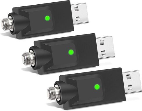 3-Pack Smart USB Thread Charger, Intelligent Battery Charger with LED Conversion Indicator Light, Fast Charging Overcharge Protection for Household Wireless Soldering Iron, Black in Kuwait