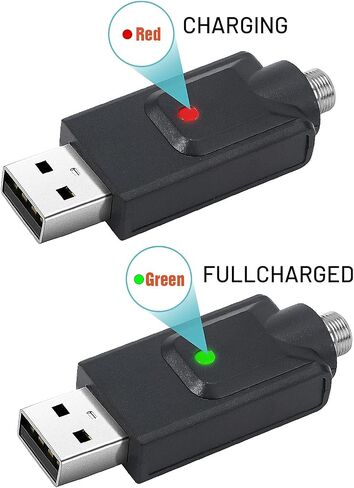 3-Pack Smart USB Thread Charger, Intelligent Battery Charger with LED Conversion Indicator Light, Fast Charging Overcharge Protection for Household Wireless Soldering Iron, Black in Kuwait