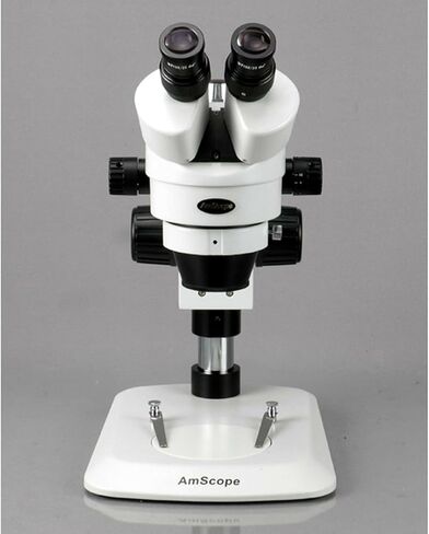 AmScope SM-1BN Professional Binocular Stereo Zoom Microscope, WH10x | 7X-45X Magnification Range 0.7X-4.5X Zoom Objective WH10x Eyepiece in Kuwait