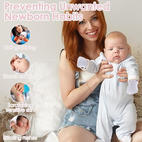 8 Pairs Baby Mittens Newborn No Scratch Mittens Newborn 0-6 Months Cotton Wrist Gloves Infant Toddler Mitten in Kuwait
