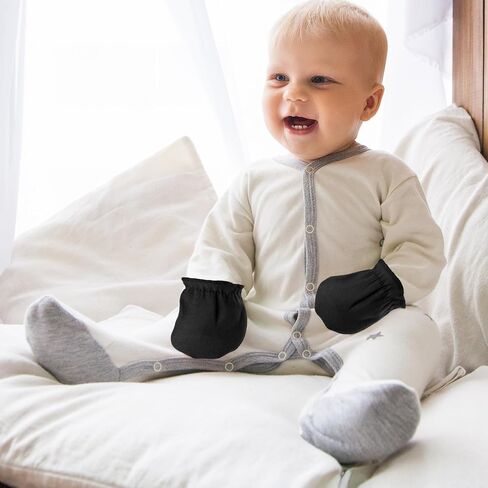 8 Pairs Baby Mittens Newborn No Scratch Mittens Newborn 0-6 Months Cotton Wrist Gloves Infant Toddler Mitten in Kuwait