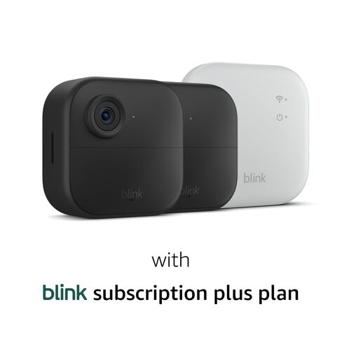 Blink Outdoor 4 XR + 1-Year Plus plan - Wireless smart security camera, two-year battery life, extended range. Sync Module XR included — 2 camera system in Kuwait