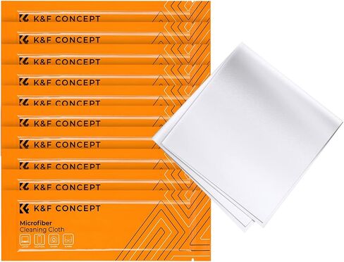 K&F CONCEPT Vacuum Packaging Microfiber Cleaning Cloths X80,for Glasses | Whtie,High-Efficiency Cleaning,Safe to Use,Washable Reusable,Easy to Carry,for TV Screen Laptop Computer iPhone filter,MC03 in Kuwait
