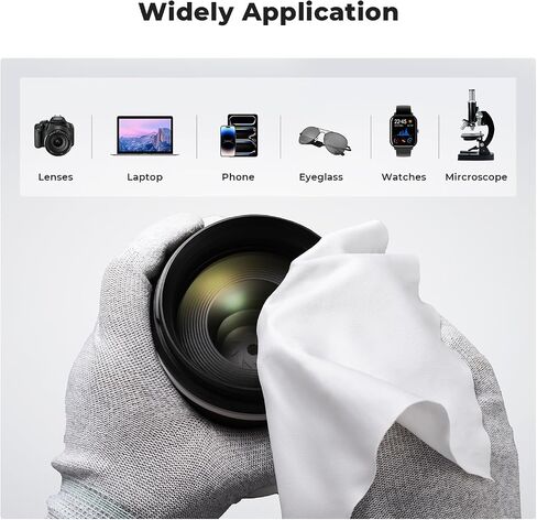 K&F CONCEPT Vacuum Packaging Microfiber Cleaning Cloths X80,for Glasses | Whtie,High-Efficiency Cleaning,Safe to Use,Washable Reusable,Easy to Carry,for TV Screen Laptop Computer iPhone filter,MC03 in Kuwait