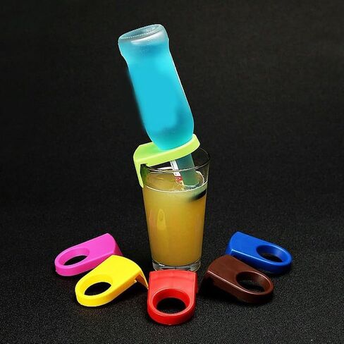 Beer Snaps, Cocktail Bottle Clips, Bottle Holder Plastic Drinking Clips, Stemware for Birthday Wedding Parties Red in Kuwait
