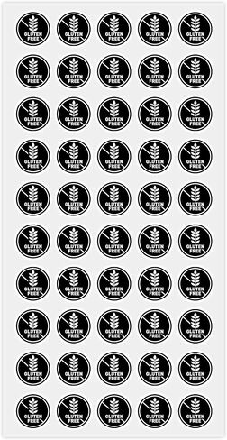 50 Wedding Meal Stickers - Food Identifier & Menu Choice Place Cards for Party Seating - Meal Option Indicator (Black, Gluten Free) in Kuwait