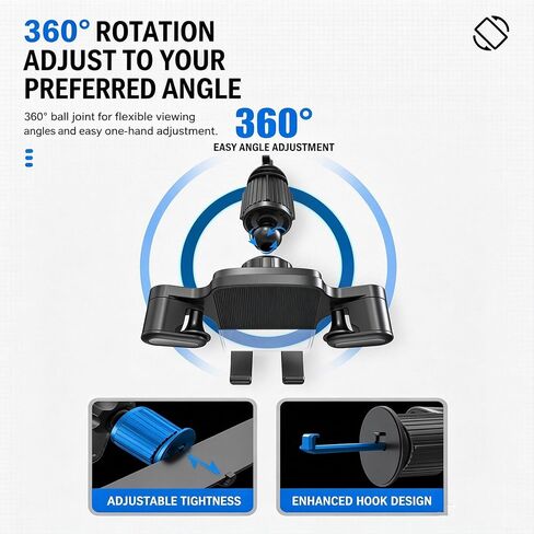 Car Phone Holder for Land Rover Range Rover Evoque, One-Hand Operation Car Phone Mount for Air Vent, Anti-Shake 360° Rotation for Navigation and Daily Driving in Kuwait