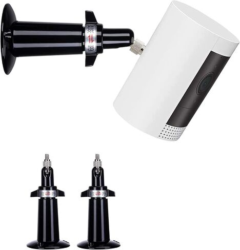 (Metal 2 Pack) 360 Degrees Adjustable Security Wall Mount for Ring Stick Up Cam/Ring Outdoor Cam Plus/Wyze Cam/Eufy Cam/Arlo Cameras, Fits All Cameras with Standard 1/4 Threaded Holes-White in Kuwait