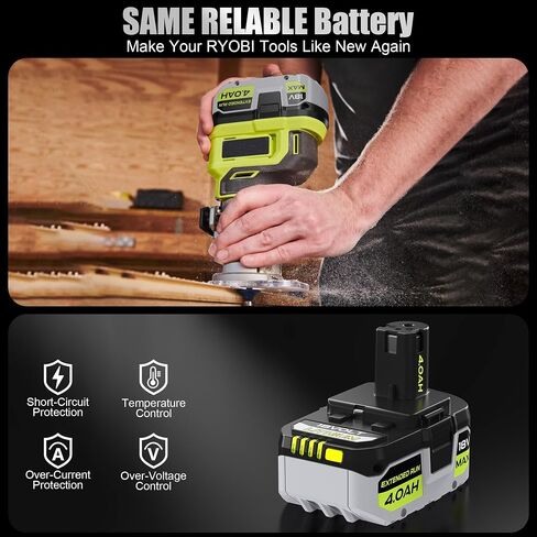 New P108 4AH Replacement for Ryobi 18V ONE + Battery P108 P102 P103 P104 P105 P107 P109 P122 Compatible with All Ryobi 18V ONE + Cordless Power Tools in Saudi Arabia