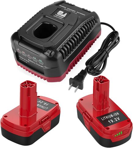 energup 2Pack 19.2V 4.0Ah Replace for Craftsman 19.2Volt Battery for C3 XCP for 130279005 1323903 130211004 11045 315.115410 315.11485 for 19.2V Craftsman Battery with Charger in Kuwait