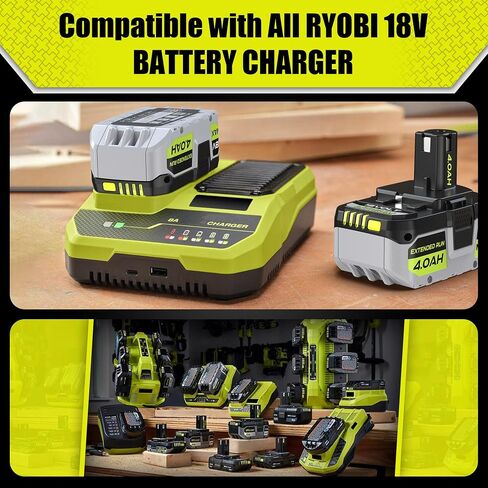 New P108 4AH Replacement for Ryobi 18V ONE + Battery P108 P102 P103 P104 P105 P107 P109 P122 Compatible with All Ryobi 18V ONE + Cordless Power Tools in Saudi Arabia
