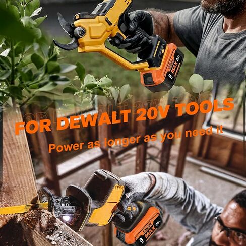 2Pack 8.0Ah Replacement for Dewalt 20v Max Battery Compatible with Dewalt 20 Volt Battery XR DCB200 DCB201 DCB203 DCB204 DCB206 DCB207 Cordless Power Tools | NIMH in Kuwait